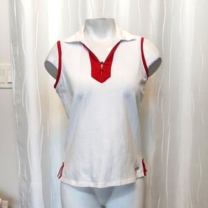 Izod Stretch Collar Sleeveless Top